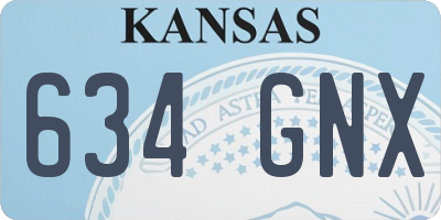 KS license plate 634GNX