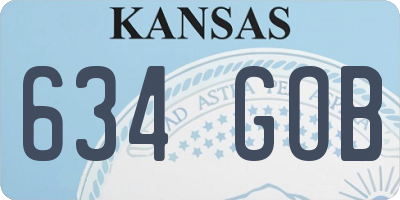 KS license plate 634GOB
