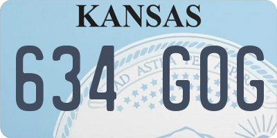 KS license plate 634GOG