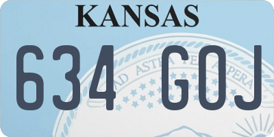 KS license plate 634GOJ