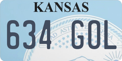 KS license plate 634GOL