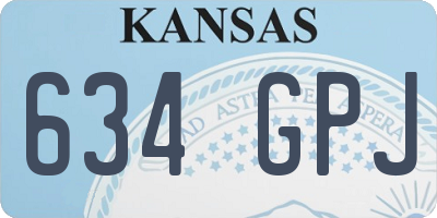 KS license plate 634GPJ
