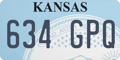 KS license plate 634GPQ