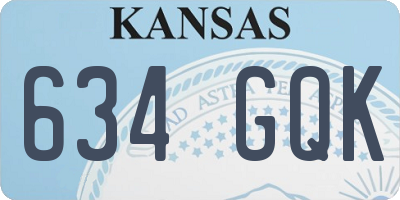 KS license plate 634GQK