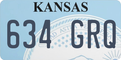 KS license plate 634GRQ