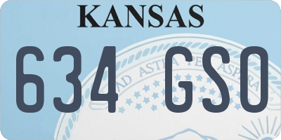 KS license plate 634GSO