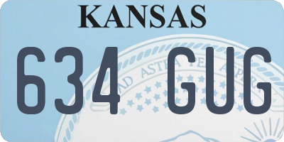KS license plate 634GUG