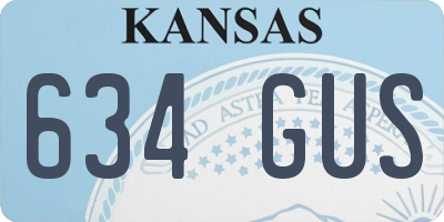 KS license plate 634GUS