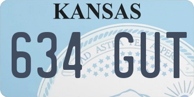 KS license plate 634GUT