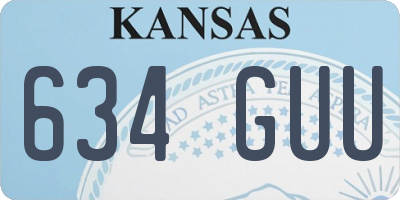 KS license plate 634GUU