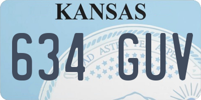 KS license plate 634GUV