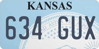 KS license plate 634GUX