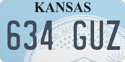 KS license plate 634GUZ