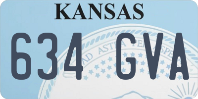 KS license plate 634GVA