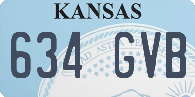 KS license plate 634GVB