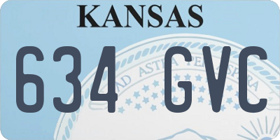 KS license plate 634GVC