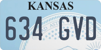 KS license plate 634GVD