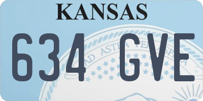 KS license plate 634GVE