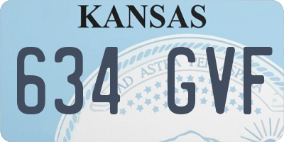 KS license plate 634GVF