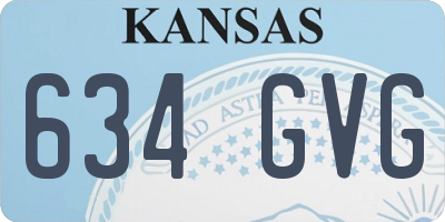 KS license plate 634GVG