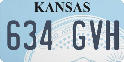KS license plate 634GVH