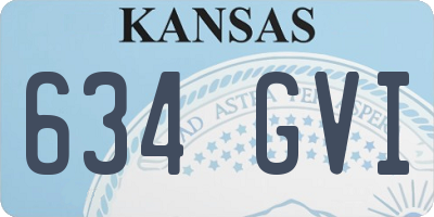 KS license plate 634GVI