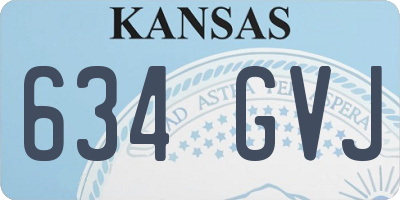 KS license plate 634GVJ