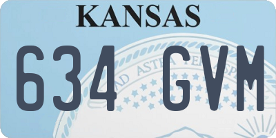KS license plate 634GVM