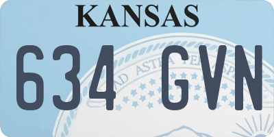 KS license plate 634GVN