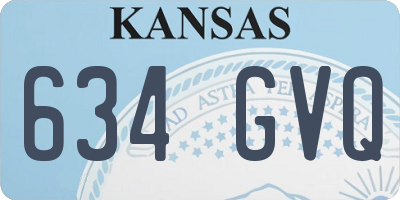 KS license plate 634GVQ