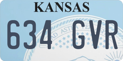 KS license plate 634GVR