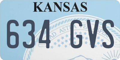 KS license plate 634GVS