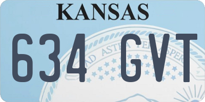 KS license plate 634GVT