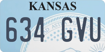 KS license plate 634GVU