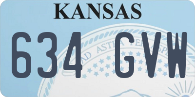 KS license plate 634GVW