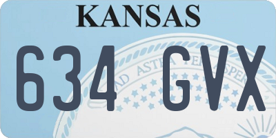 KS license plate 634GVX