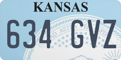 KS license plate 634GVZ