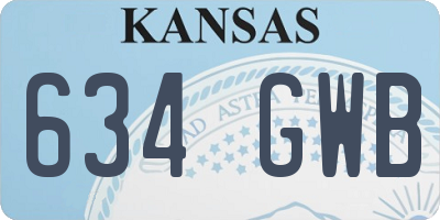 KS license plate 634GWB