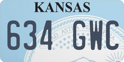 KS license plate 634GWC