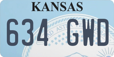 KS license plate 634GWD
