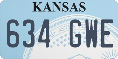 KS license plate 634GWE
