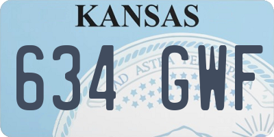 KS license plate 634GWF