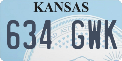 KS license plate 634GWK