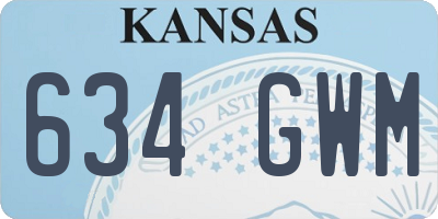 KS license plate 634GWM