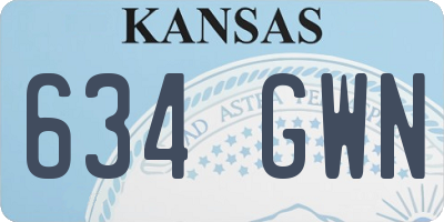 KS license plate 634GWN