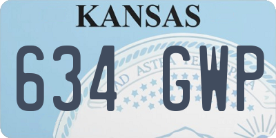KS license plate 634GWP