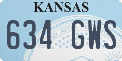 KS license plate 634GWS