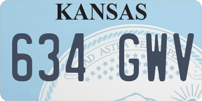 KS license plate 634GWV