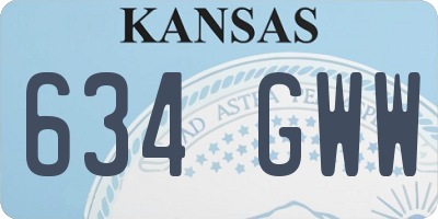 KS license plate 634GWW