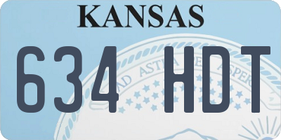 KS license plate 634HDT